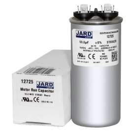 JARD 50 uf MFD 370 VAC ROUND Capacitor 12725 Replaces C350 C350R 97F9802 97F9802BX