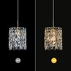 NISIDUN Modern K9 Crystal Pendant Lights Kitchen Island,1 Lighting Gold