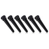 6Pcs Ebony Bridge Pins With Abalone Shell for Acoustic Folk