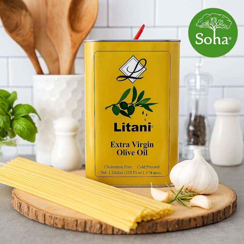Litani - Unfiltered Extra Virgin Olive Oil, 1 gal (128