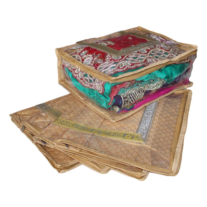 Mehek Set of 5 Large Storage Garment Bag Saree Sari