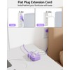 Small Purple Extension Cord 5FT, Cute Extension Cord with 3
