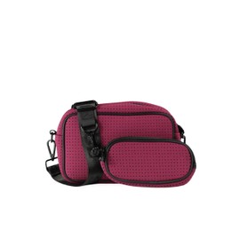 Bolsa de neopreno para cámara de la marca Pop Ups – Correa diaria, funda de viaje, correa de hombro ajustable para mujer, mensajero de moda, Burgundy