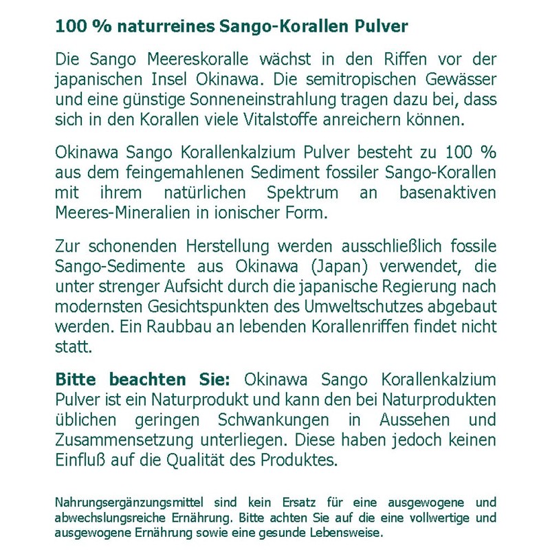 Coral Calcium 100% Pure Powder 250 g