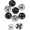 48Pcs Silver Metal Fastener Buttons Mini Sew-on Snap Buttons Press