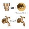TOLIWEL Antique Brass Garden Outdoor Faucet Bathroom Wall Mount Water