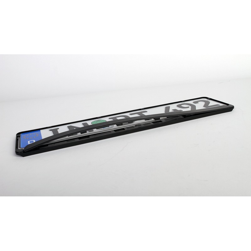 Standard Black Euro License Plate Holder - Universal Mounting Frame/Bracket