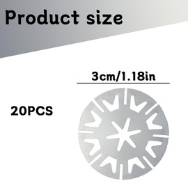 Thyonta 20 PCS Insulation Base Card Star Washers - Metal Heat Shield Clips Star Washers Durable Steel Construction for Enhanced Protection