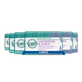Tom's of Maine Tom's of Maine Natural Beauty Bar Soap, Lavender & Shea With Raw Shea Butter, 5 oz. 6-Pack (Packaging May Vary)