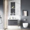 XZETORA Shower Niche SMC Material 40(20+14+6) X16in Niche for Shower
