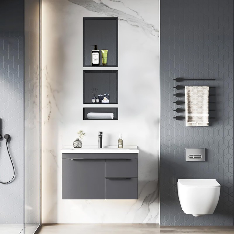 XZETORA Shower Niche SMC Material 40(20+14+6) X16in Niche for Shower