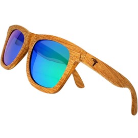Pelican Sunwear Wood Sunglasses | Polarized | Vintage Wooden Frame | 100% UVA/UVB Protection | Bamboo Case | Men Women