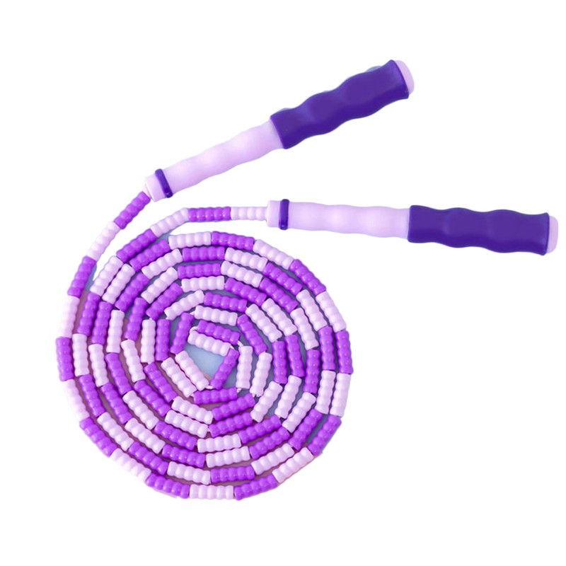 Jump Rope Comfortable Grip Adjustable Durable Lightweight Safe Beaded Skipping