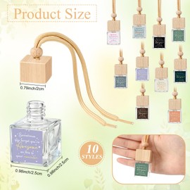 Funnymoom 30 Pcs Team Gift Bulk Appreciation Gifts Car Air Freshener Diffuser Hanging Car Empty Glass Essential Oil Diffuser Christmas Thank You Gifts for Coworker Teachers Pharmacist Staff