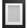 Frame Company Watson Range Black 10x10 inch Picture Photo Frame with White Mount for Image 5x5 inch *Choice of Sizes* Fitted with Real Glass