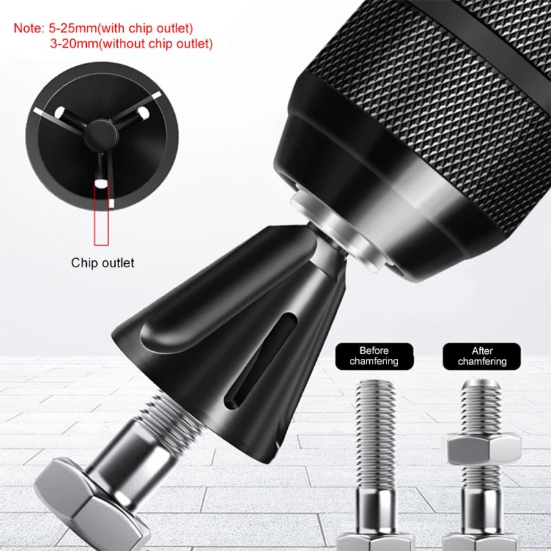 Unbranded Drill Bit Deburring 5-25mm External Chamfering Tool 1/4" Hex