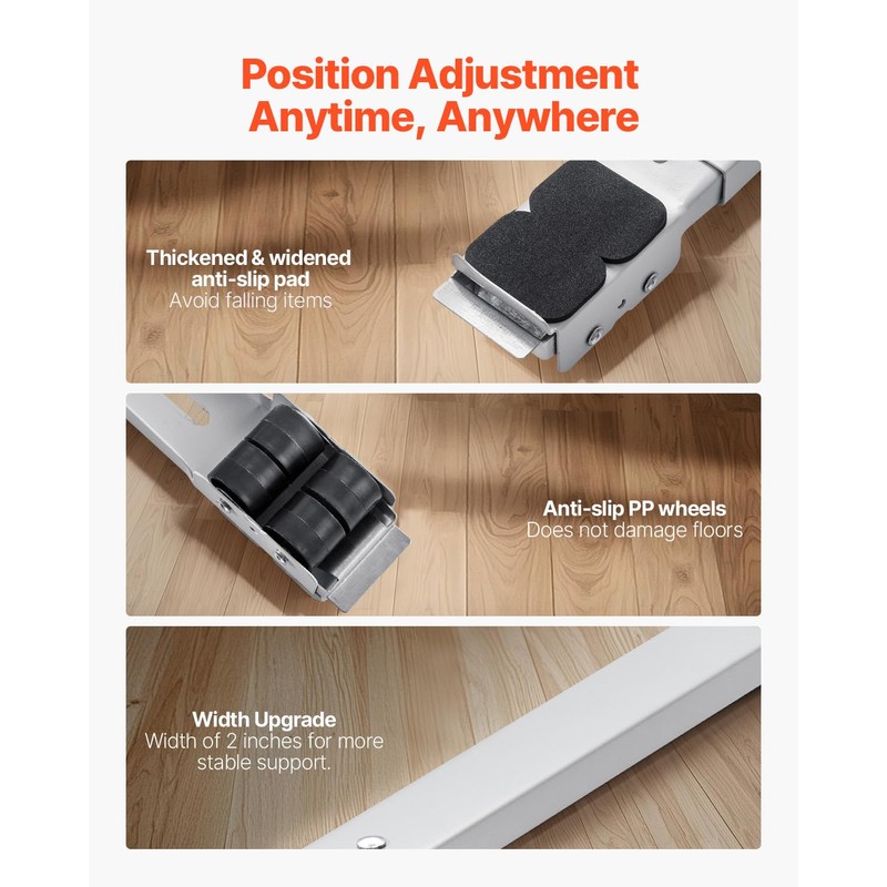 VEVOR Heavy Duty Furniture Appliances Rollers, Extendable Appliance Rollers Mobile