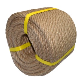 Natural Jute Rope Thick Hemp Rope (1/2 in x 50 ft) Strong Jute Twine for Crafts Gardening Hammock Home Decorating