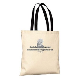 ThinkerShirts Tote Bag - Carl Jung Quote - Often the hands will solve a mystery