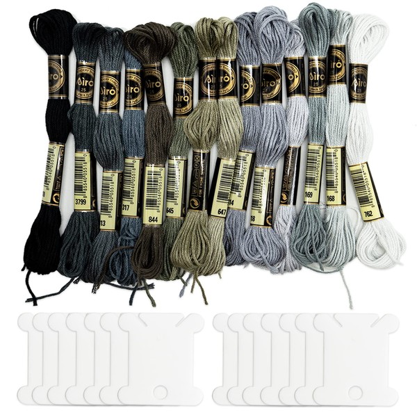 SZXMDKH Grey Embroidery Thread,Sewing Thread Kit Embroidery Threads Grey Series
