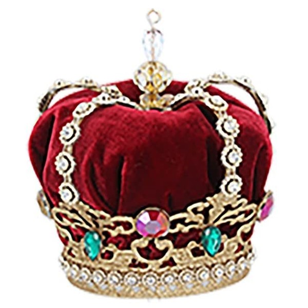 Gisela Graham Red Velvet Metal Diamante Tree Topper