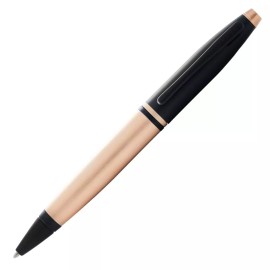 Cross Calais Ballpoint Pen, Brushed Rose Gold & Black, New In Box
