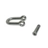 Unbranded Hex Sink Screw Pin D-Shackle 5/16" Marine Grade 1300Lb