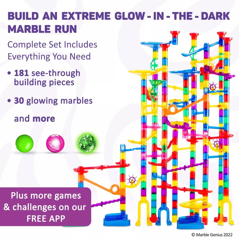 Marble Genius Marble Glow Run Race Track Set - 300