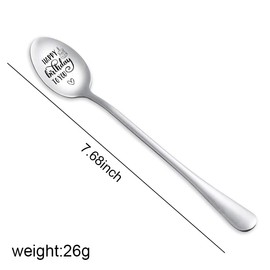 Birthday Spoon Gifts for Women Men Happy Birthday To You Spoons for Best Friend Daughter Son Birthday Gift for Girls Boys Bday Gifts for Sister Brother Happy Birthday Gifts for Mom Dad Coffee Spoon