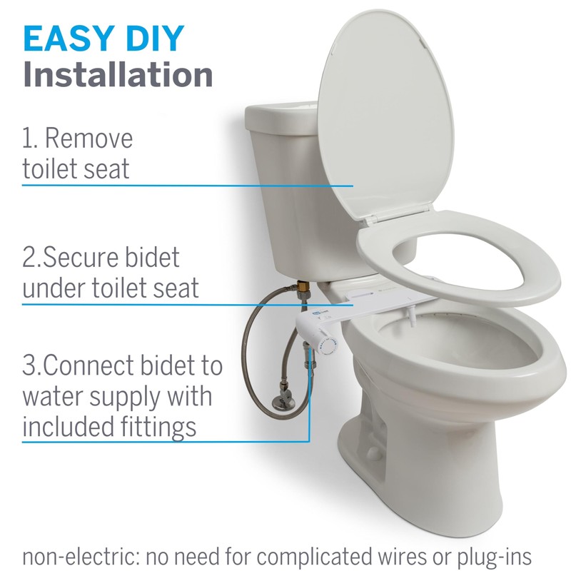 Waterpik BeWell Bidet Attachment BDT-001 Non-Electric Water Spray Angle and