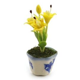 MyTinyWorld Dolls House Miniature Yellow Lilly