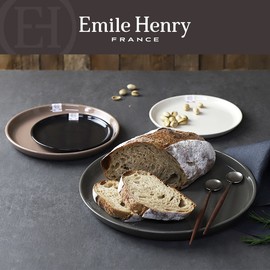 Emile Henry (Hyundai Hmall) HR Ceramic Modern Dish Set (4p) Select option, C-Modern Gray / 에밀앙리 (현대Hmall)  HR 세라믹 모던 접시 세트 (4p) 옵션택일, C-모던그레이