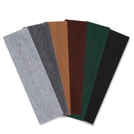 6pcs Headbands for Women, Sweat Absorbing Elastic Sports Headband, Non-slip Cotton Hair Bands, Stretch Yoga Hairbands for Men and Women Workout Running (Dark color)