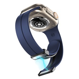 Lamshaw Compatible with Pavlok Shock Clock 3 Bands, Soft Silicone Buckle Sport Replacement Straps for Women Men Compatible with Pavlok Shock Clock 3 (Blue)