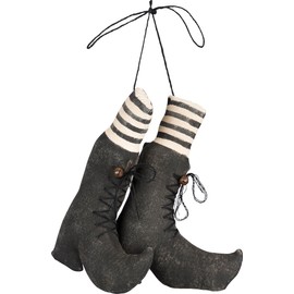 Primitives by Kathy Fabric Witches' Boots Decorative Hanging Ornament