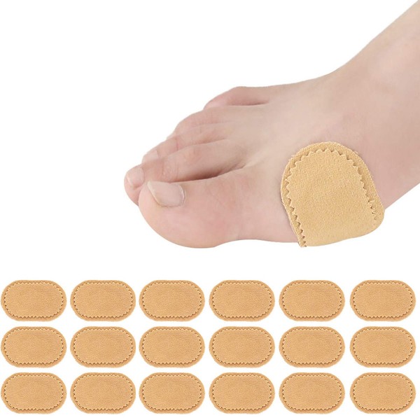 18 Pieces Toe Cushions Pad, Fabric Toe Bunion Protector Pads, Corn Cushions Bunion Relief Pads for Reduce Rubbing, Callus,Friction Etc Adhesive Pads Sticky