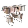 SONGMICS Clothes Drying Rack, Foldable 2-Level Laundry Drying Rack, Free-Standing