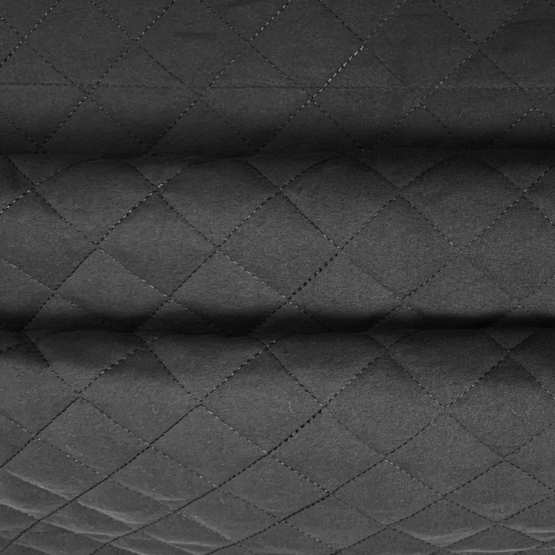 LUXTON Pack of 2 Quilted European Pillowcase Charcoal Grey 65x65