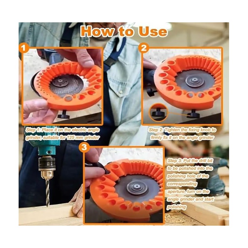 Drill bit sharpener for grinder, power drill bit grinder grinder