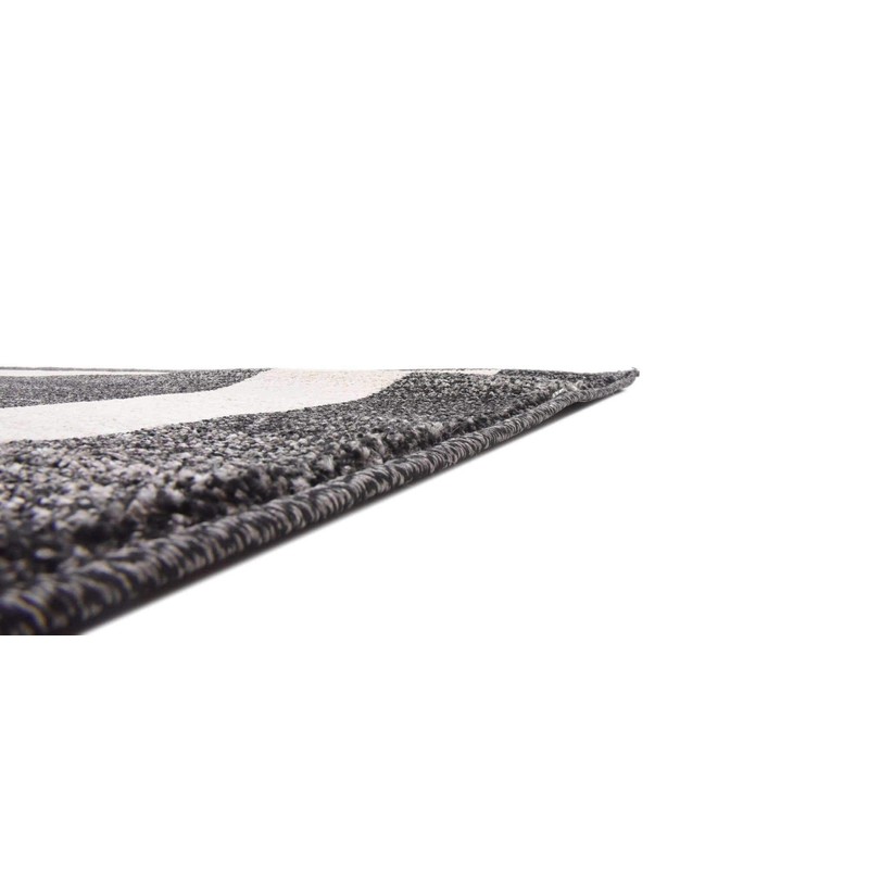 Unique Loom Del Mar Collection Contemporary Transitional Black Square Rug