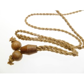 Hand Carved Natural Hawaii Koa Wood Fish Hook Fishhook "Hei Matau" Pendant Artistically Knotted w/Adjustable Brown Hemp Cord Necklace/Choker - Hawaiian/Polynesian Maori/New Zealand Style