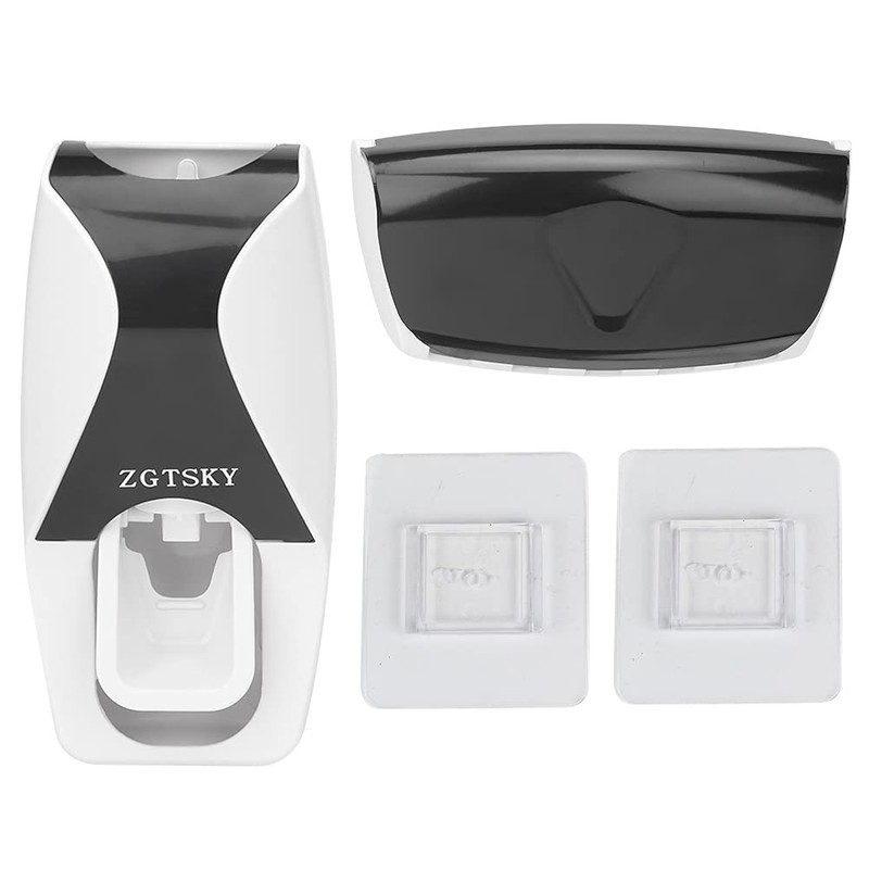 Toothpaste Dispenser Toothpaste Dispenser Black Abs Wall Mounted Toothbrush Toothpaste