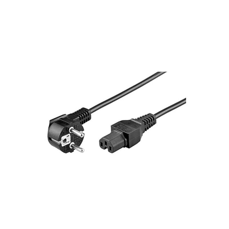 Schuko Power Cable 90 Degrees - C15 Socket 1.80 m