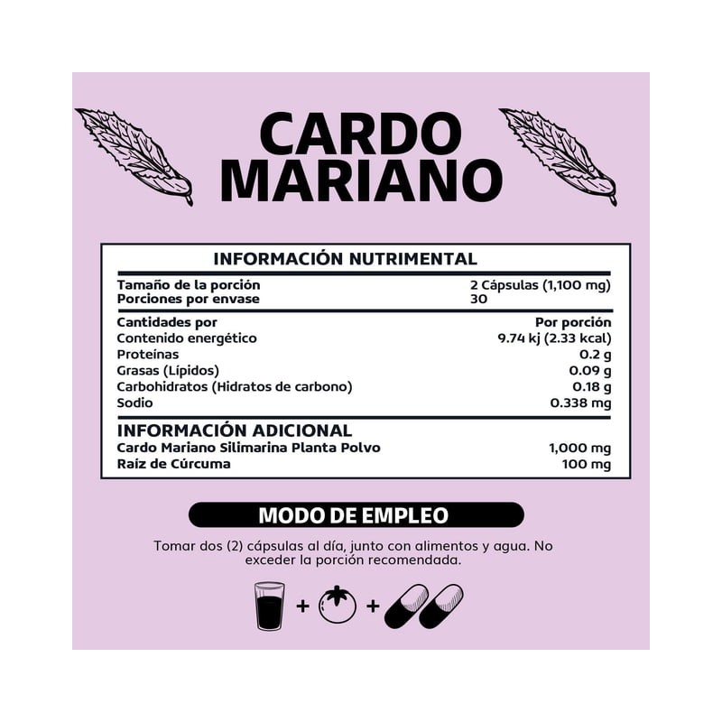 Extracto de Cardo Mariano Beyond Vitamins 100% Natural y Vegano