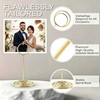 Round Gold Table Number Holders, 16 Pack 3.35 Inch Desktop
