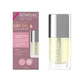 Semilac Velvet Dry Oil – Pflegendes Trockenöl für Nagelhaut & Nägel, mit Mandelöl & Vitamin E, vegan, 7 ml