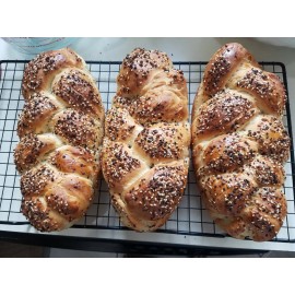Unbranded Vegan or Egg Spelt Challah Homemade Kosher Home for shabbat & Holidays