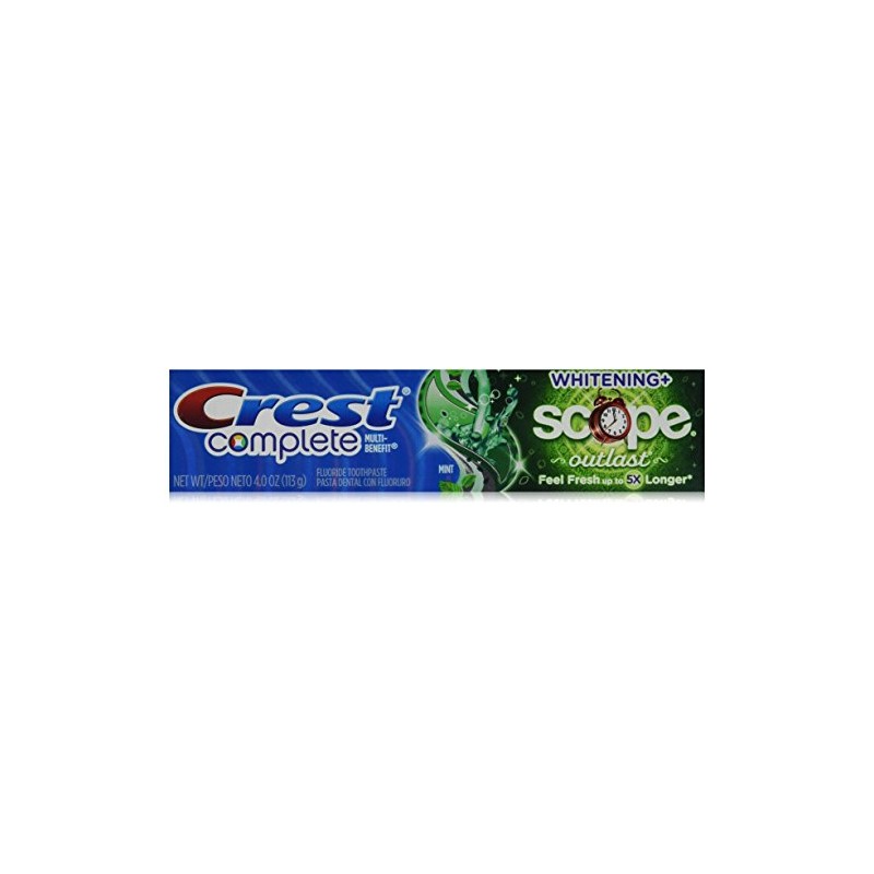 CREST Whitening Plus Scope Outlast Long Lasting Toothpaste, Mint, 4
