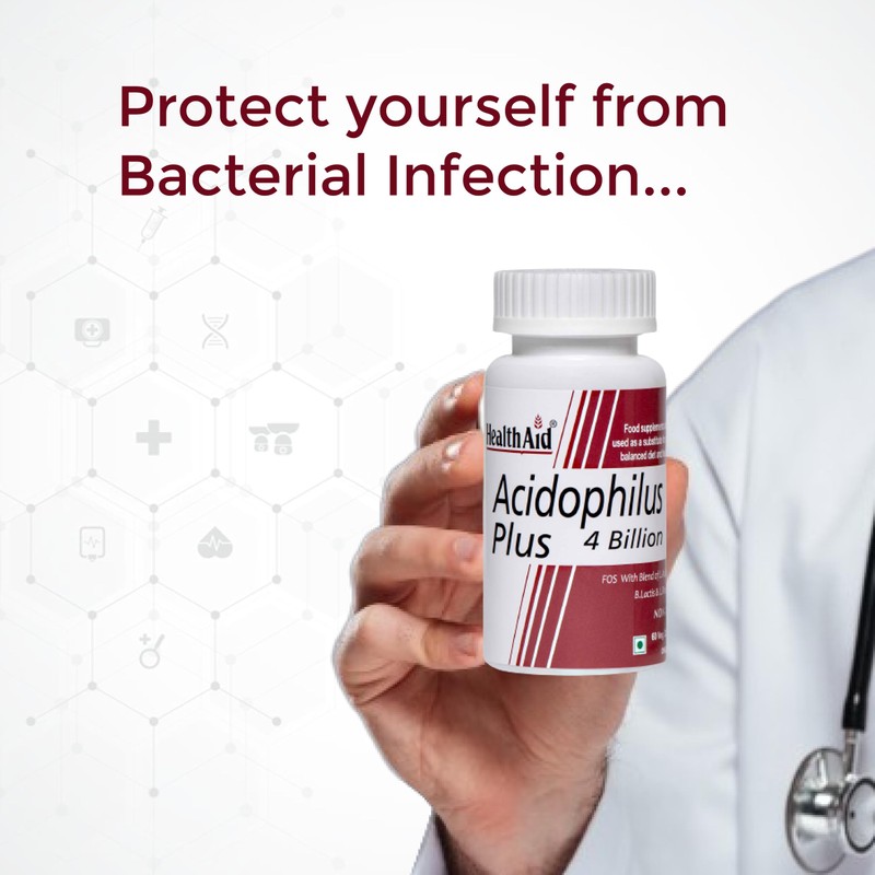 HealthAid Acidophilus Plus 4 Billion - 60 Vegicaps
