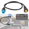 For Garmin 8-Pin Xdcr to 12-Pin Sounder Adapter Cable Fits